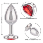 Jewel Ruby Heart Plug Small