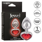 Jewel Ruby Heart Plug Small