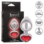 Jewel Ruby Heart Plug Large
