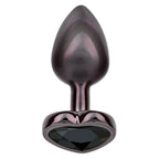 Jewel Black Diamond Heart Plug Small