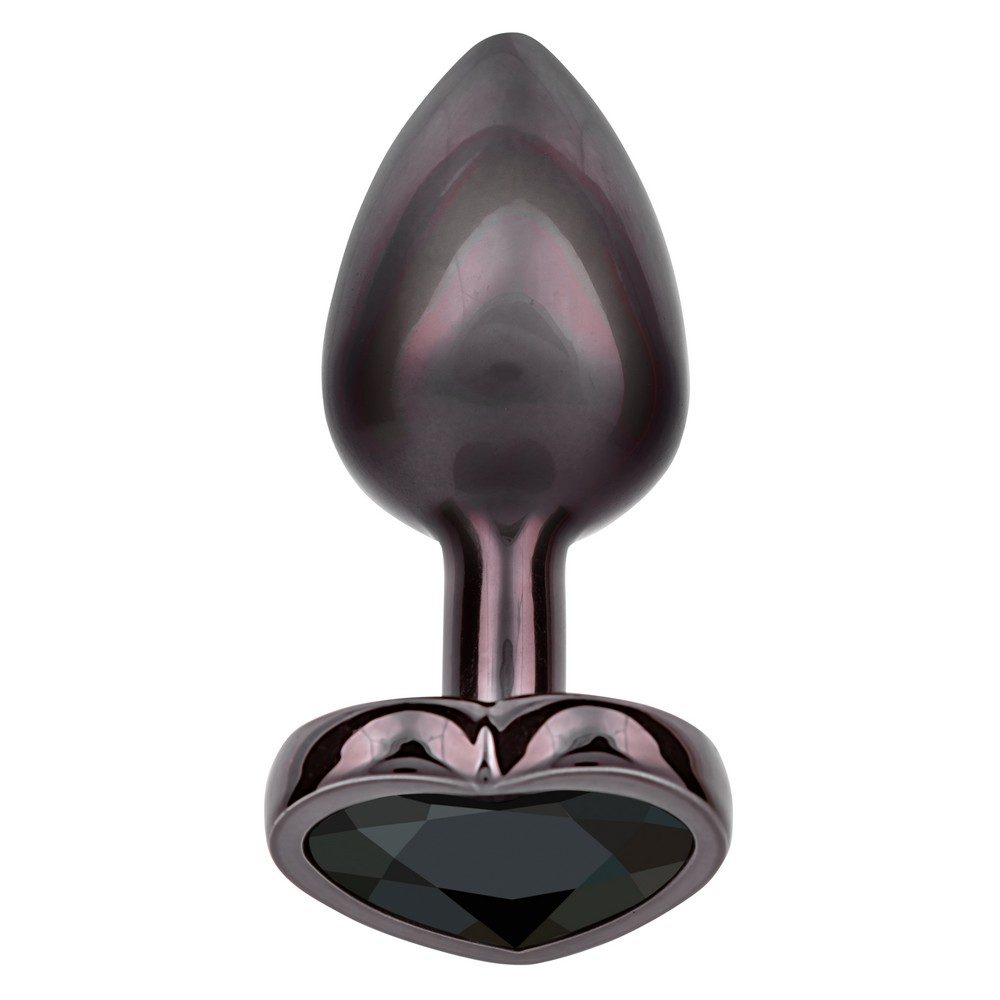 Jewel Black Diamond Heart Plug Small