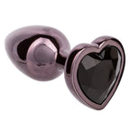 Jewel Black Diamond Heart Plug Small