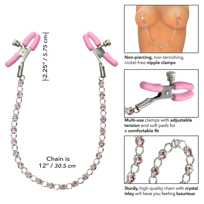 Nipple Play Crystal Chain Nipple Clamps