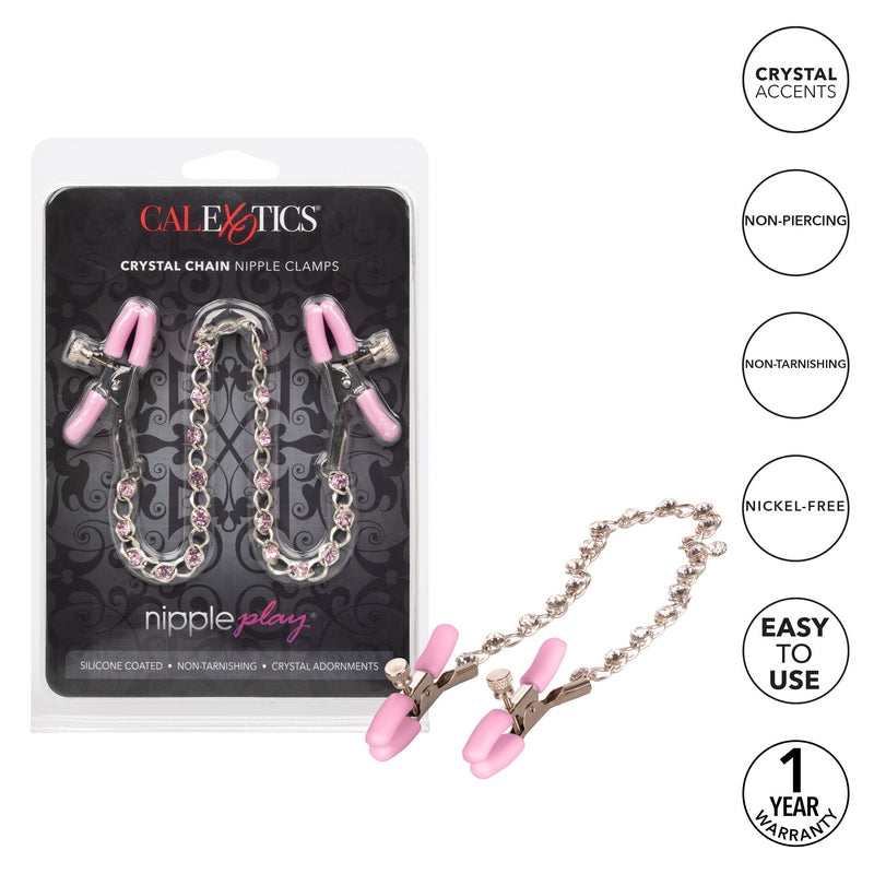 Nipple Play Crystal Chain Nipple Clamps