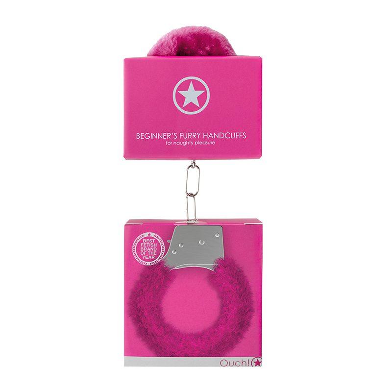 Beginners Handcuffs Furry Pink