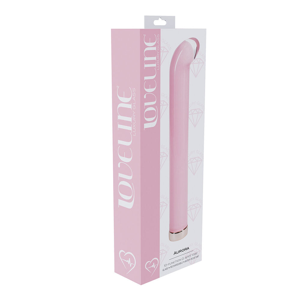 6.3" Glass Aurora 10 Speed Rechargeable Pink