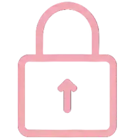 Pink lock icon representing discreet packaging and privacy