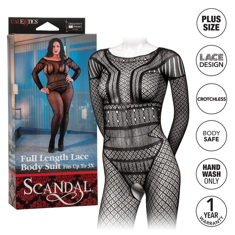 Scandal Full Length Lace Body Suit Plus Size